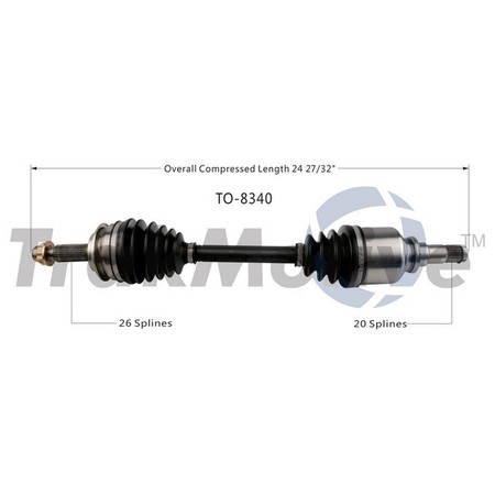 SURTRACK AXLE Cv Axle Shaft, To-8340 TO-8340